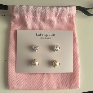 kate spade diamond and pearl studs
